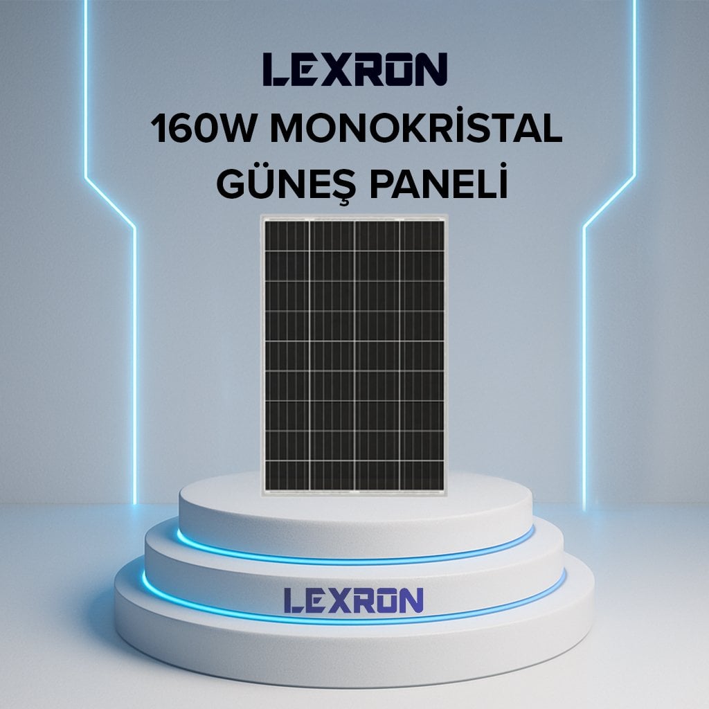160W Monokristal Güneş Paneli